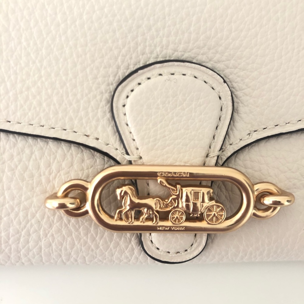 Coach Jade Medium Envelope Wallet White Purse - Picture 3 of 4